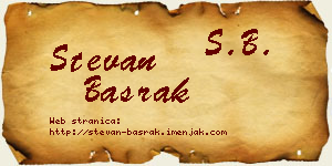 Stevan Basrak vizit kartica